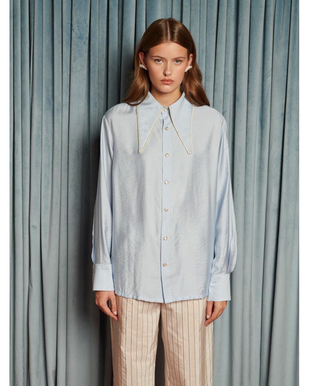 Sister Jane Gray Augie Retro Collar Shirt