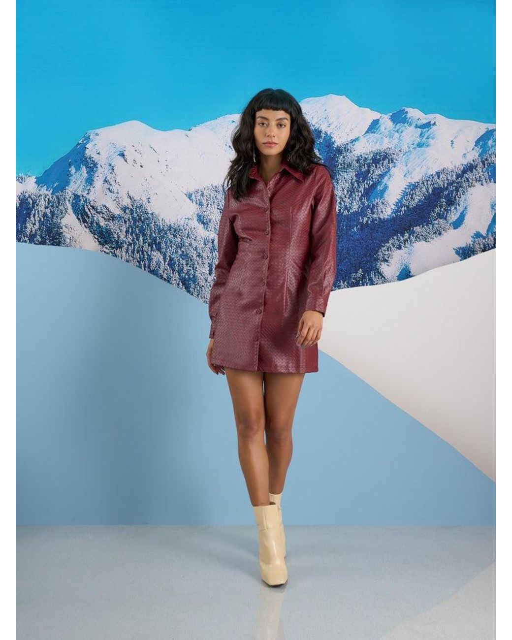 Sister Jane Blue Ghospell Kyra Pu Weave Dress