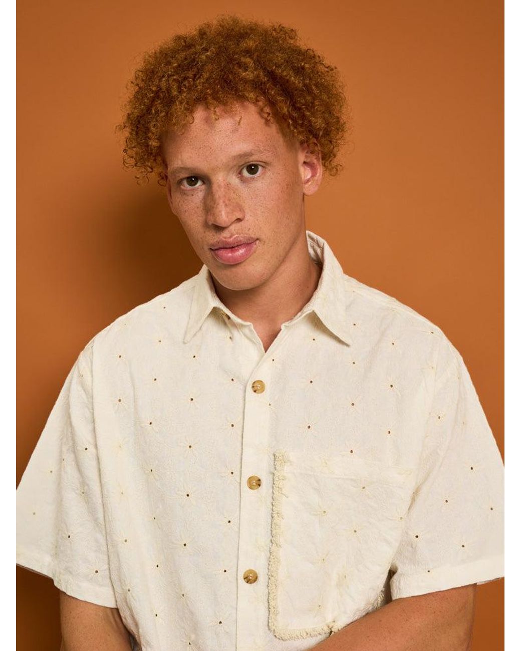 Sister Jane Brown Cole Fray Boxy Shirt