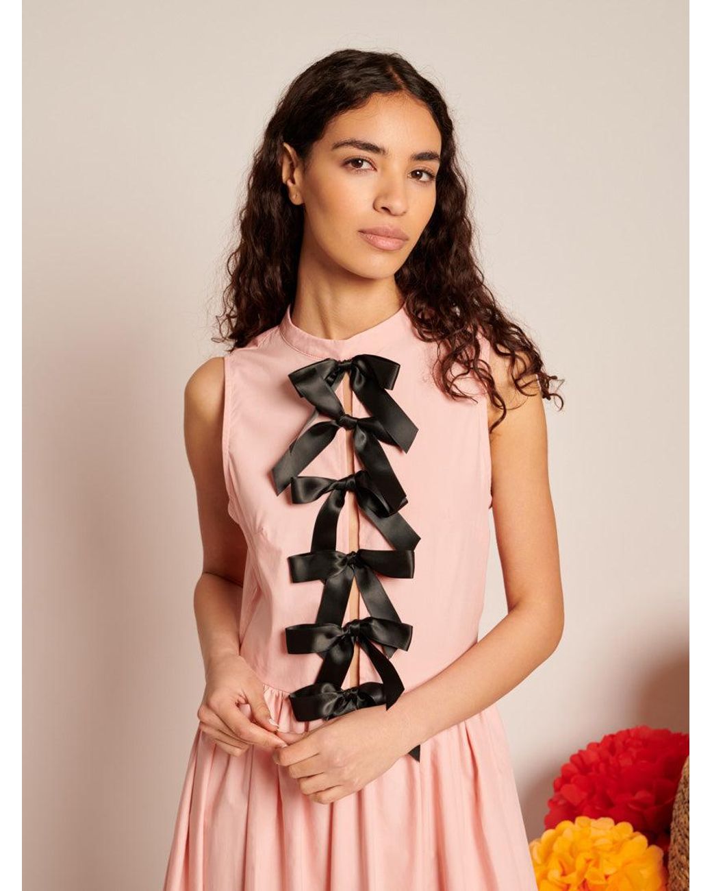 Sister Jane Orange Magnolia Bow Maxi Dress