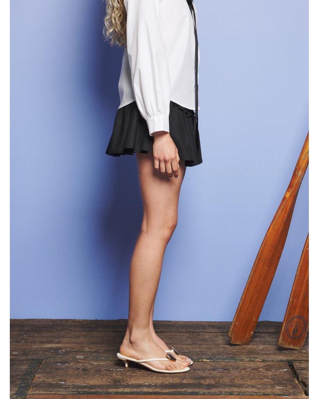 Sister Jane Blue Birdie Ruffle Mini Skirt