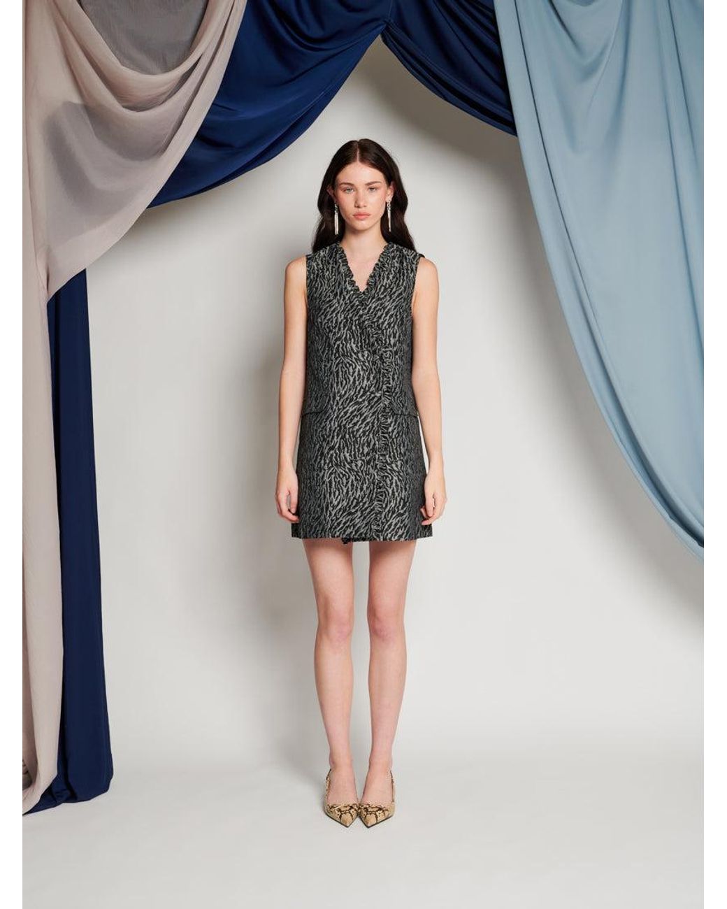 Sister Jane Gray Ghospell Jocelyn Wrap Mini Dress