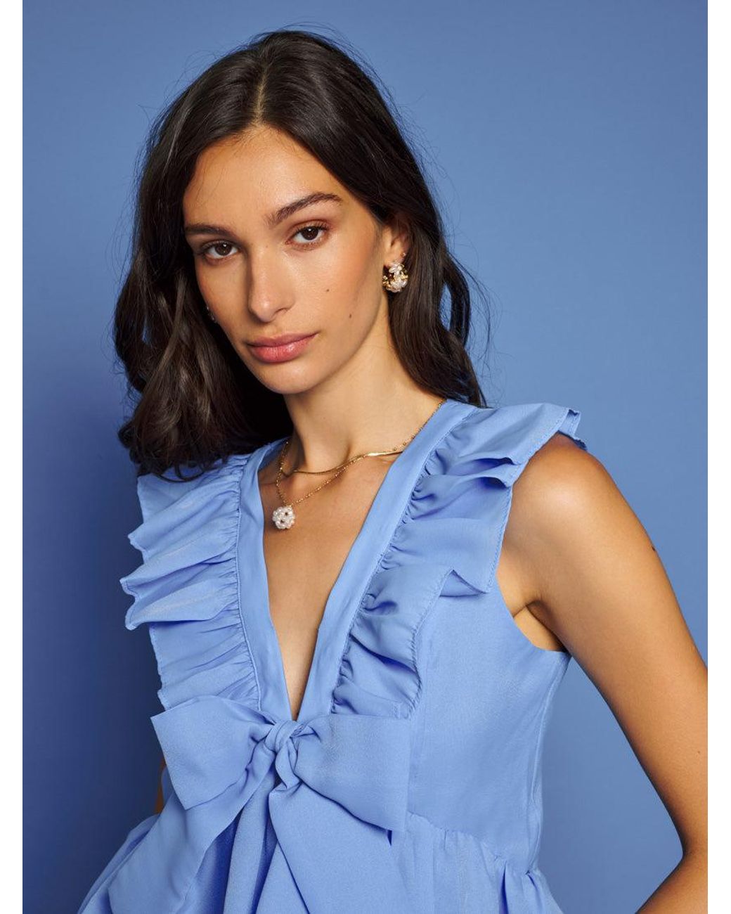 Sister Jane Blue Dream Dottie Bow Top