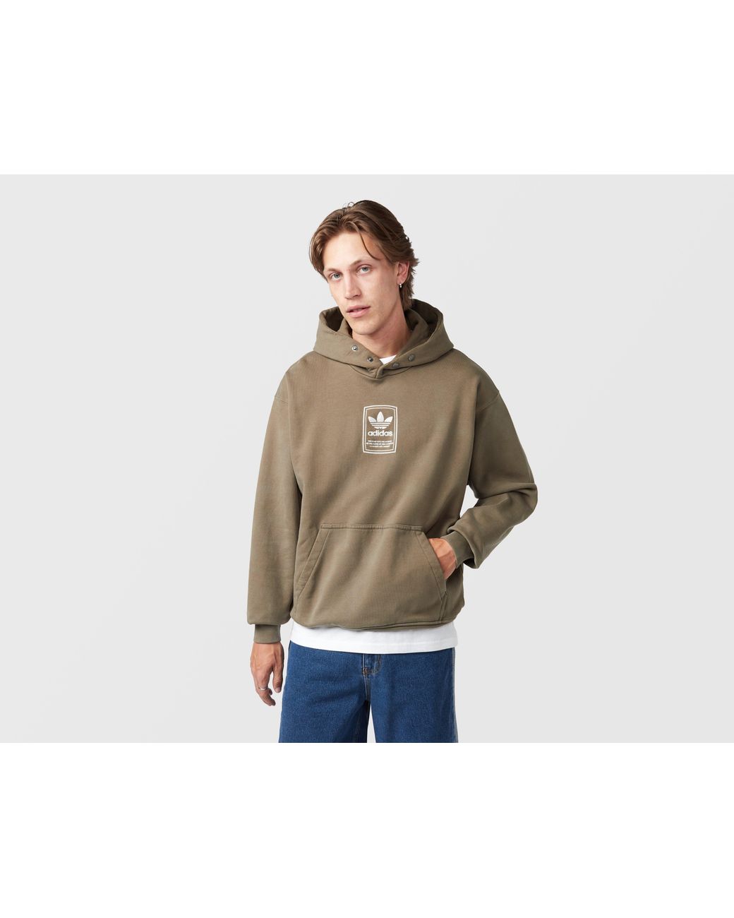 Adidas Originals Green Elevated Gfx Hoodie for men