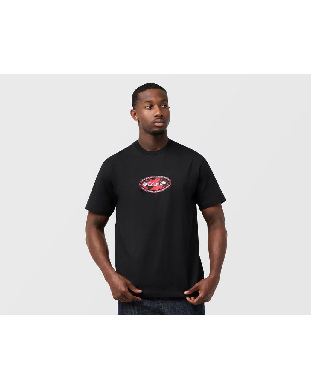 Columbia Black Worldwide Heavy T-Shirt for men
