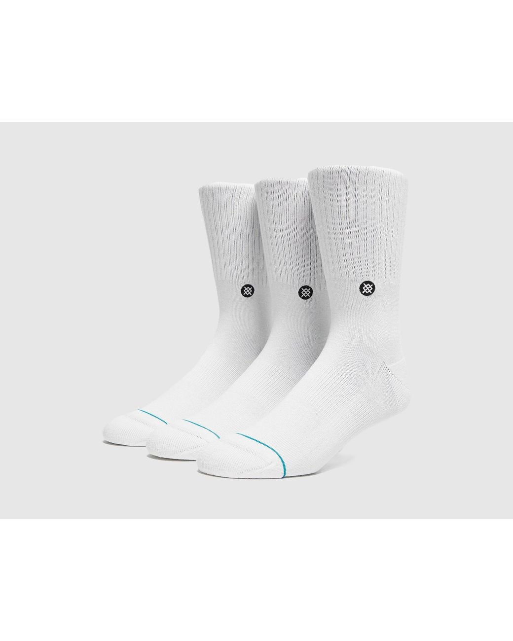 Stance Black Icon Crew Socks (3-Pack) for men