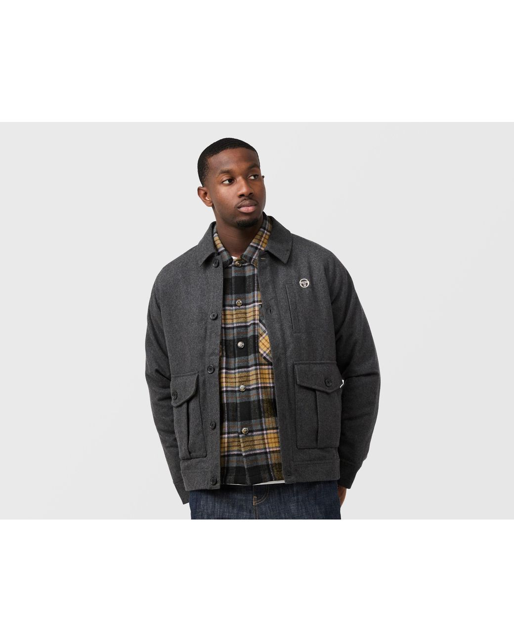 Sergio Tacchini Black Rico Melton Jacket for men