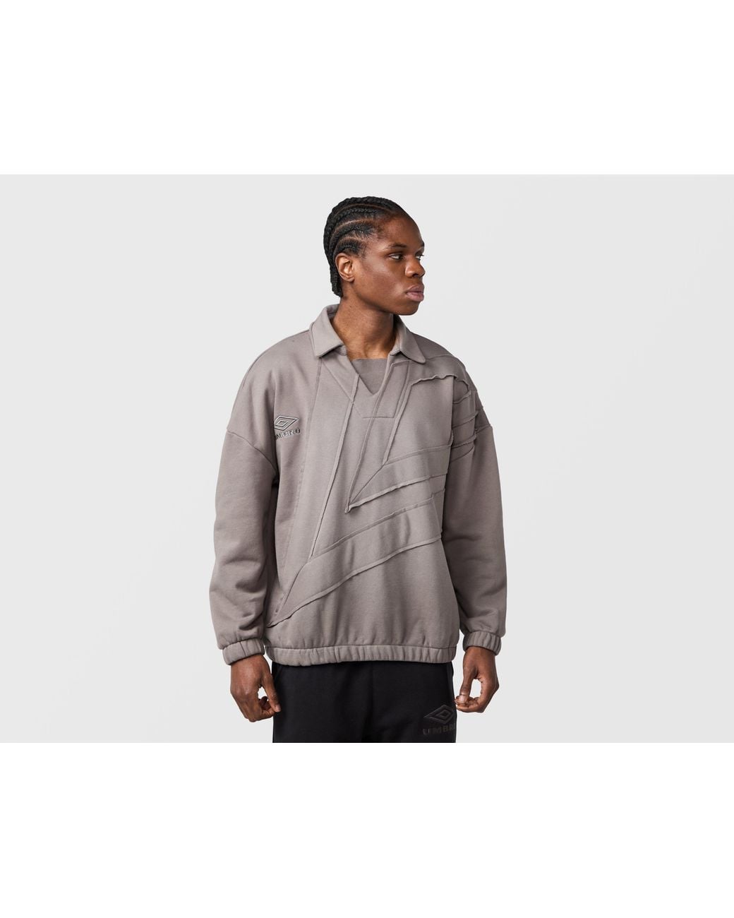 Umbro Gray Sports Culture Diamond Drill Sweat Top for men