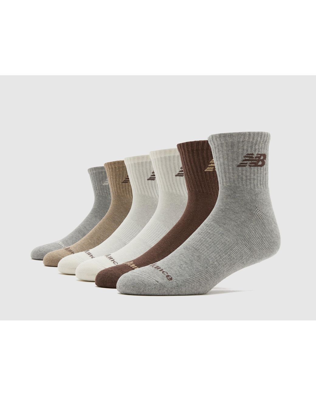 New Balance Metallic 6-Pack Everyday Quarter Socks for men