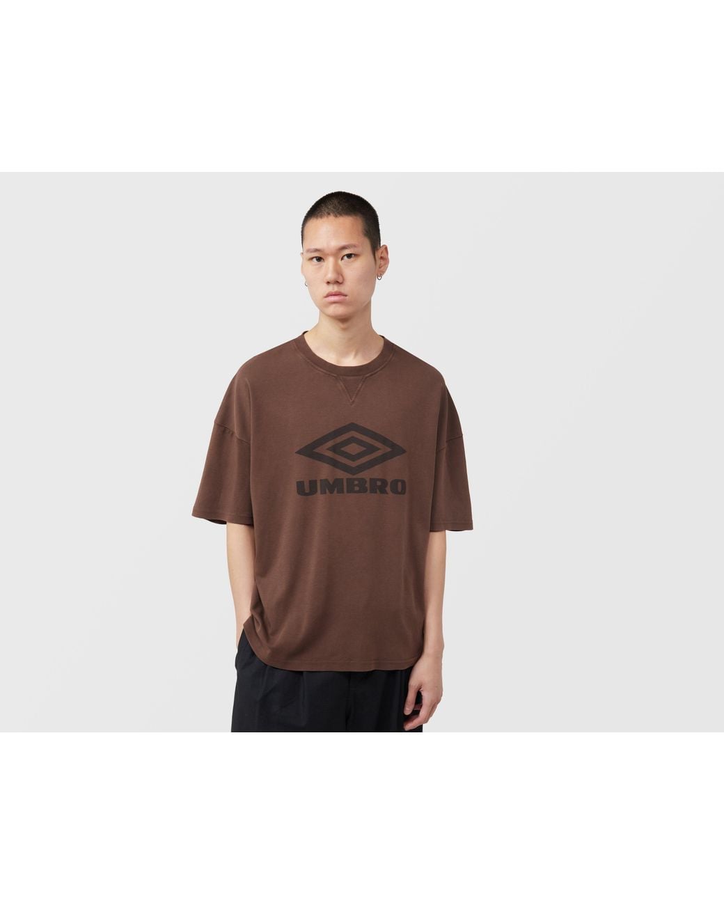 Umbro Brown Sports Culture Washed Boxy T-Shirt for men