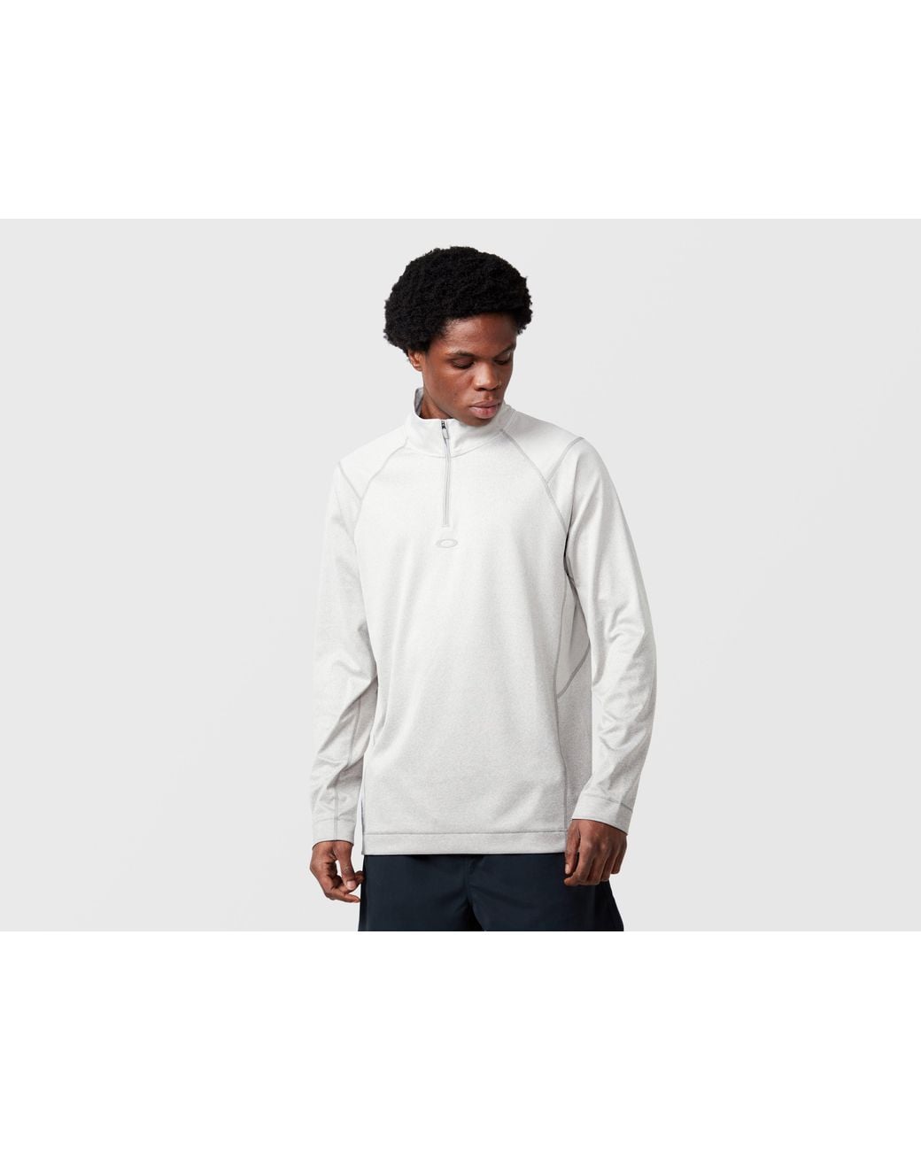 Oakley White C1 Jacquard 1/4 Zip Top for men