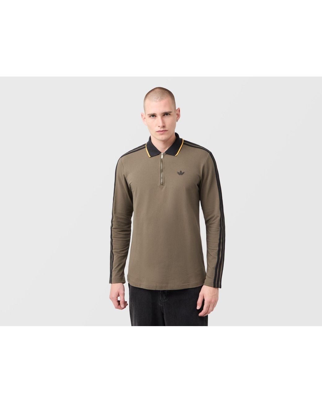 Adidas Originals Multicolor 3-Stripes Polo Sweatshirt for men