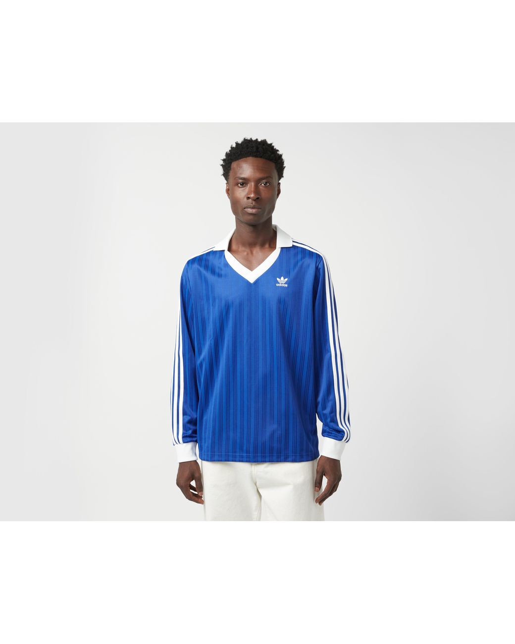 adidas Originals Adicolor Pique Football Top in Blau fur Herren Lyst DE