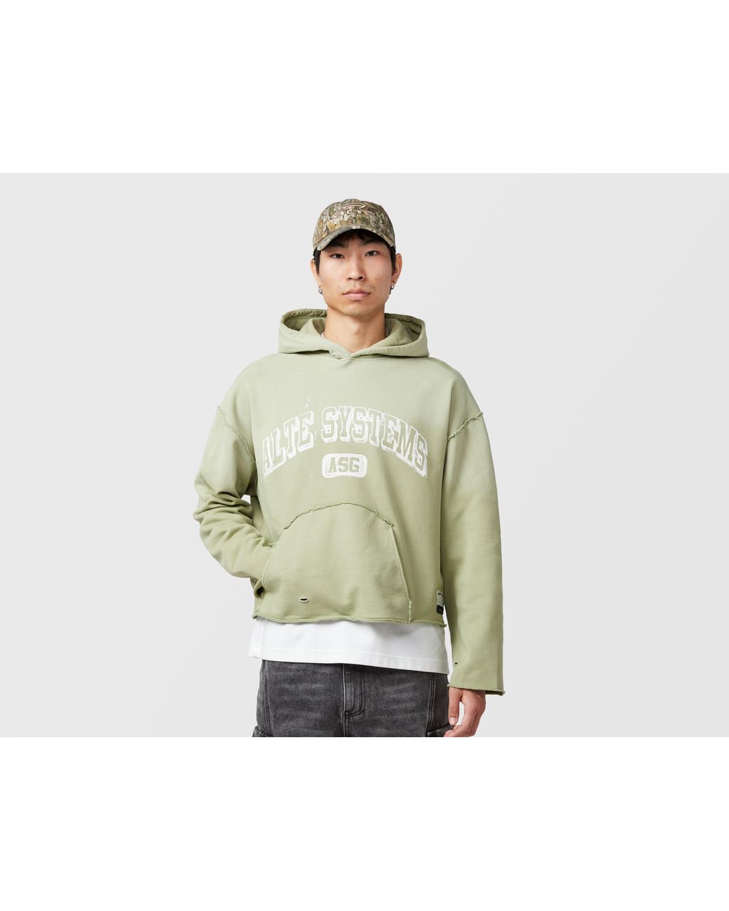 Alte Systems Green Analog Hoodie for men