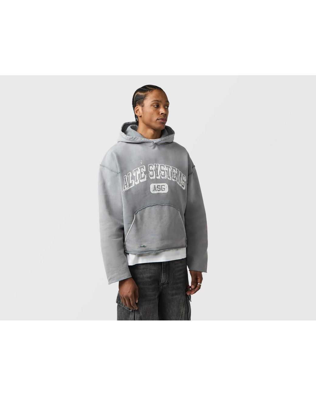 Alte Systems Gray Analog Hoodie for men