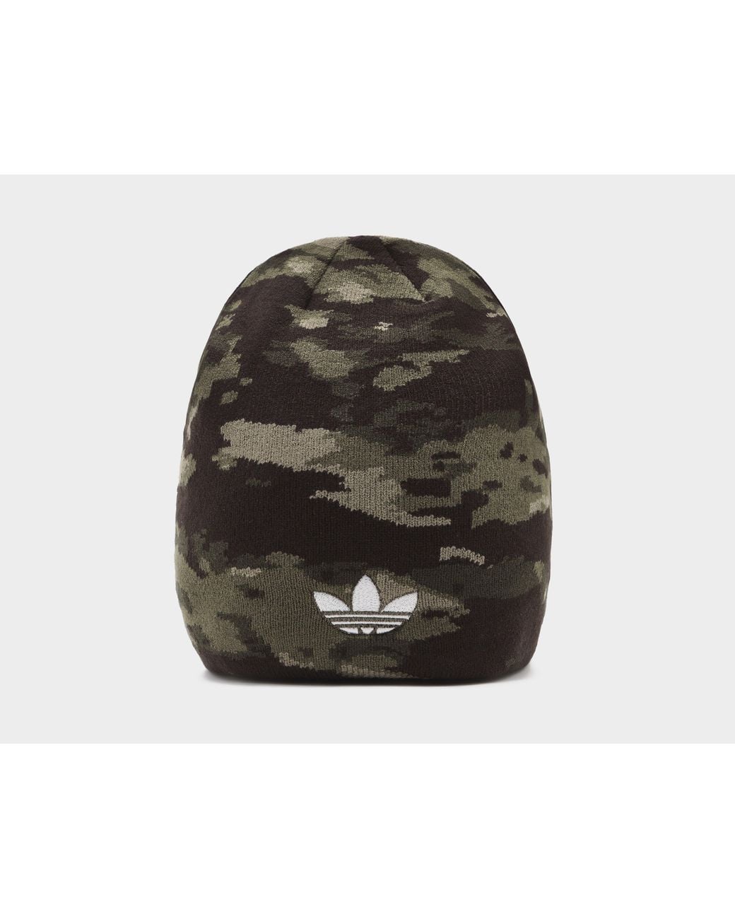 Adidas Black Originals Cuffless Camo Beanie for men