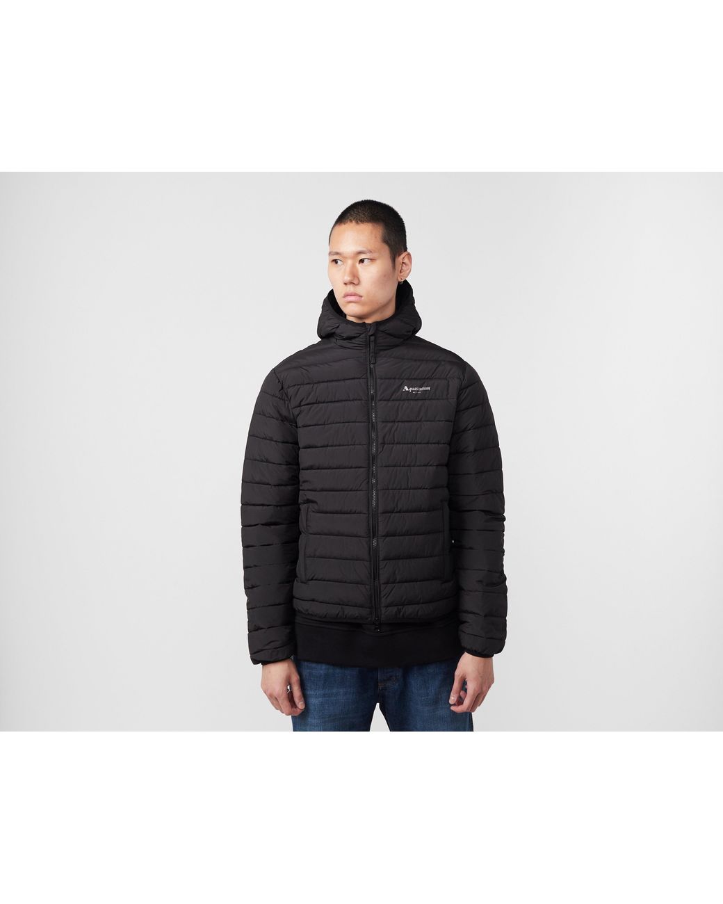 Aquascutum Black 100Gsm Hooded Jacket for men