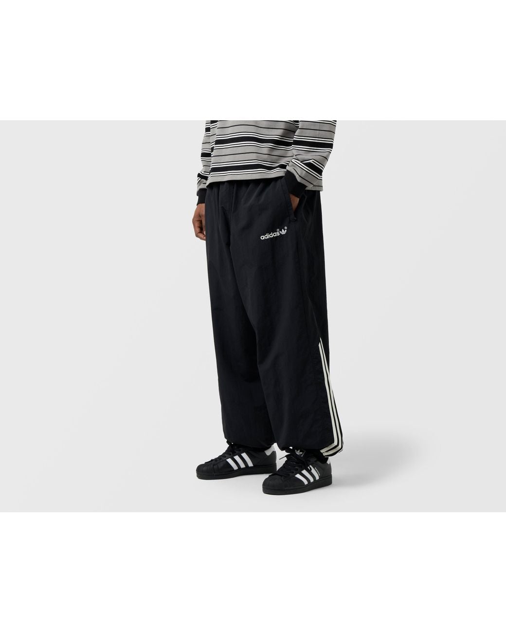 Adidas Originals Black Adisignature Vista Wind Track Pants for men