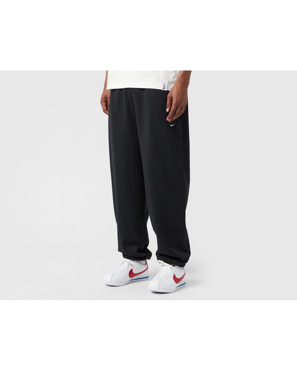 Nike Black Solo Swoosh Fleece Pants for men