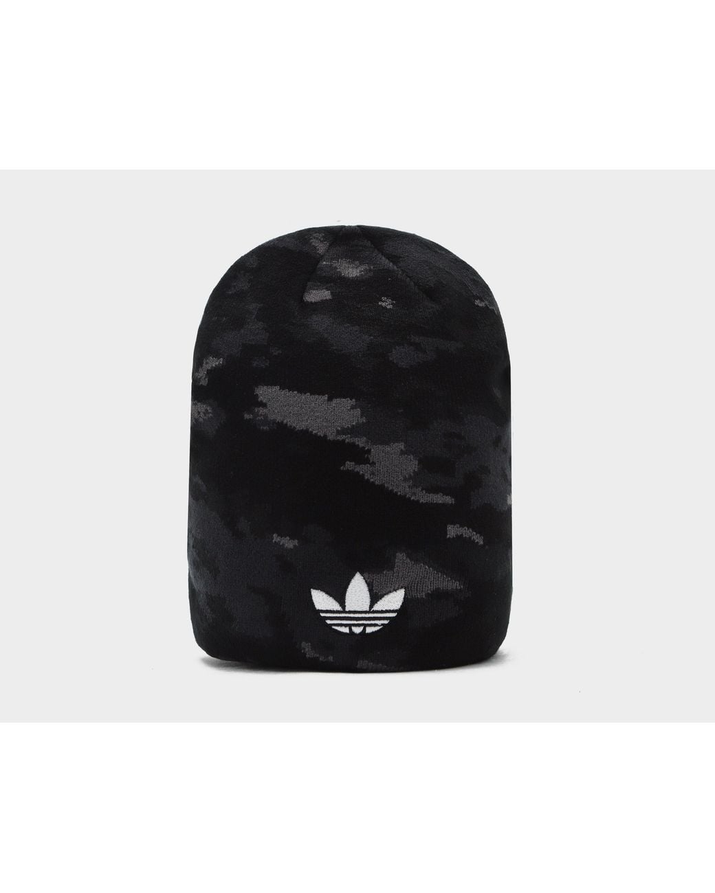 Adidas Black Originals Cuffless Camo Beanie for men