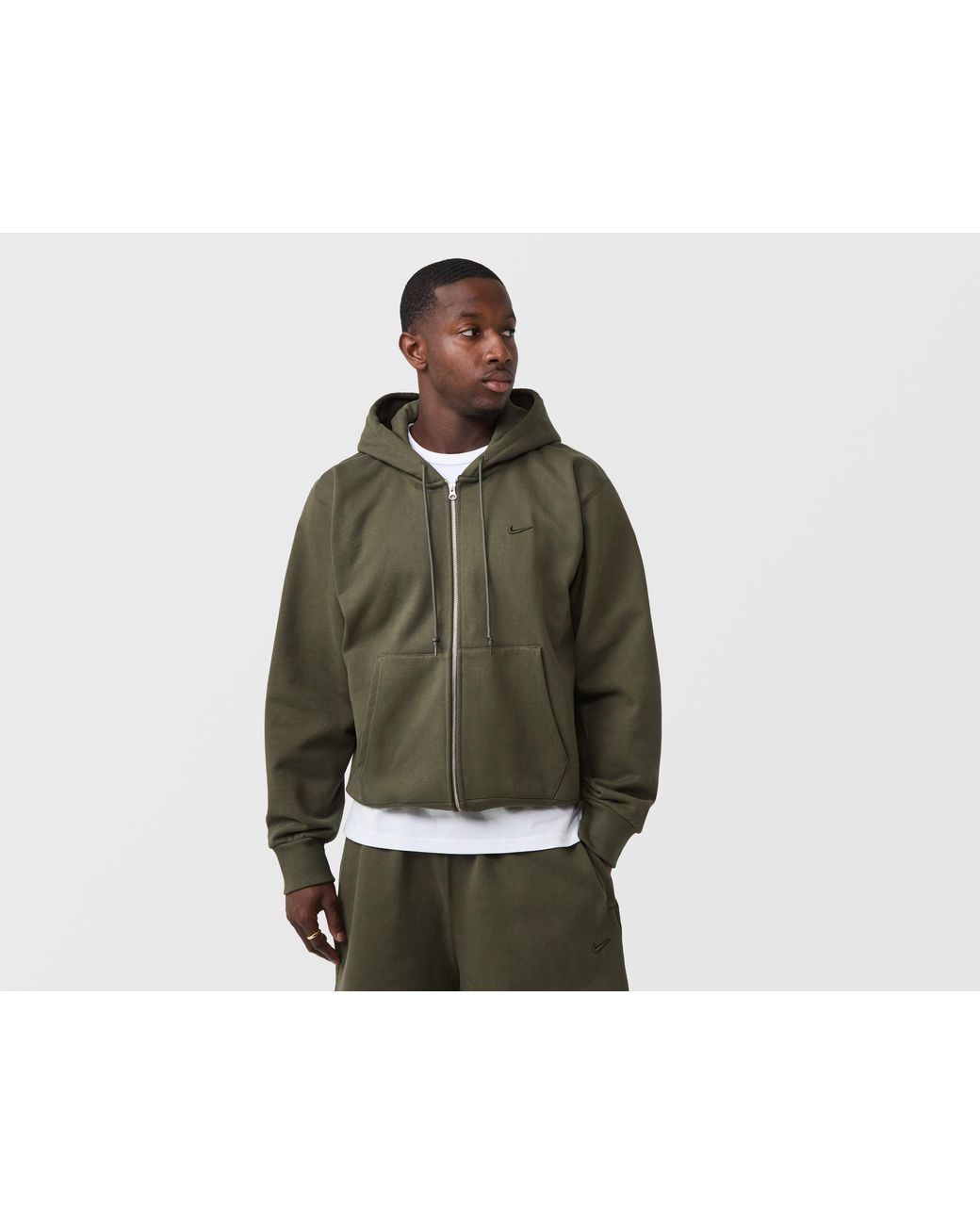 Nike Green Nrg 560 Full-Zip Fleece Hoodie for men