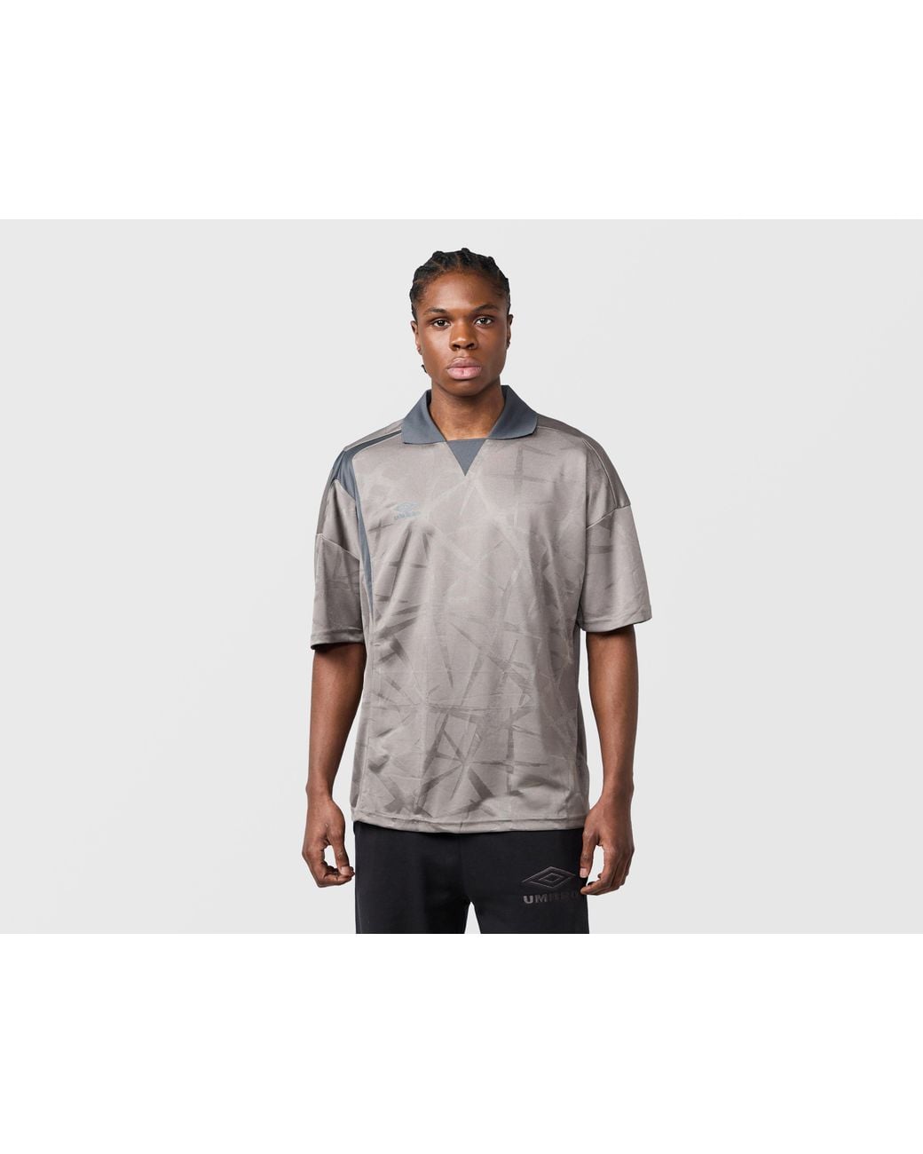 Umbro Gray Sports Culture Boxy Football Shirt for men