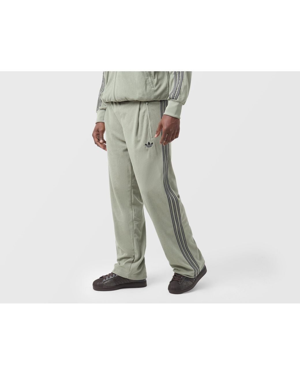Adidas Green Originals Corduroy Firebird Track Pants for men