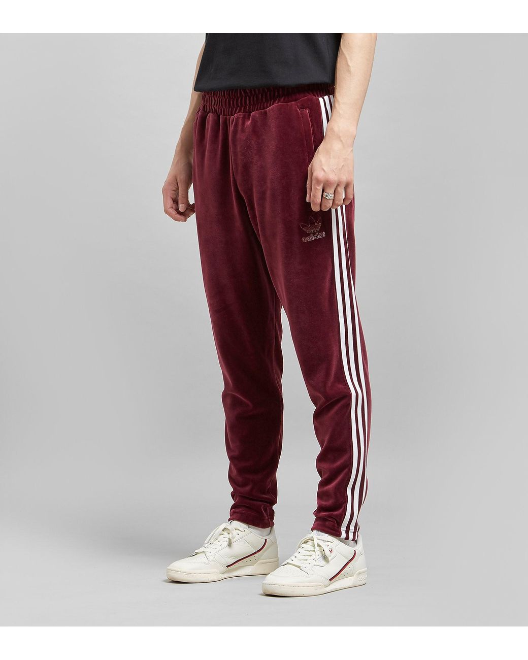 adidas Originals Velour Track Pants in Rot für Herren | Lyst DE