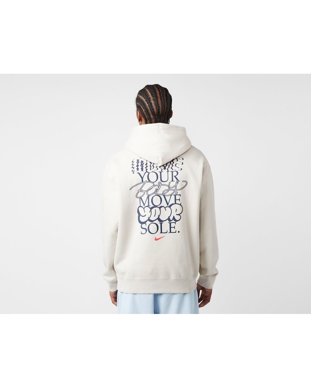 Nike Black Solo Swoosh Graphic Hoodie for men