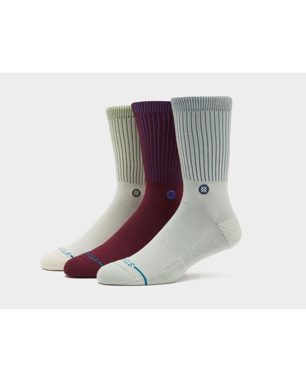 Stance Black Icon Crew Socks (3-Pack) for men