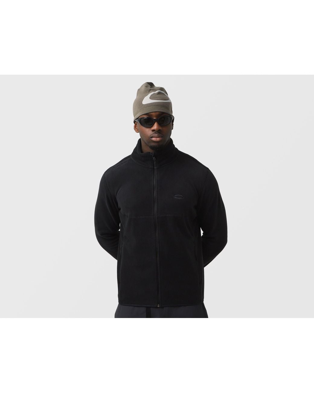 Oakley Black Canopy Polar Zip Sweatshirt for men