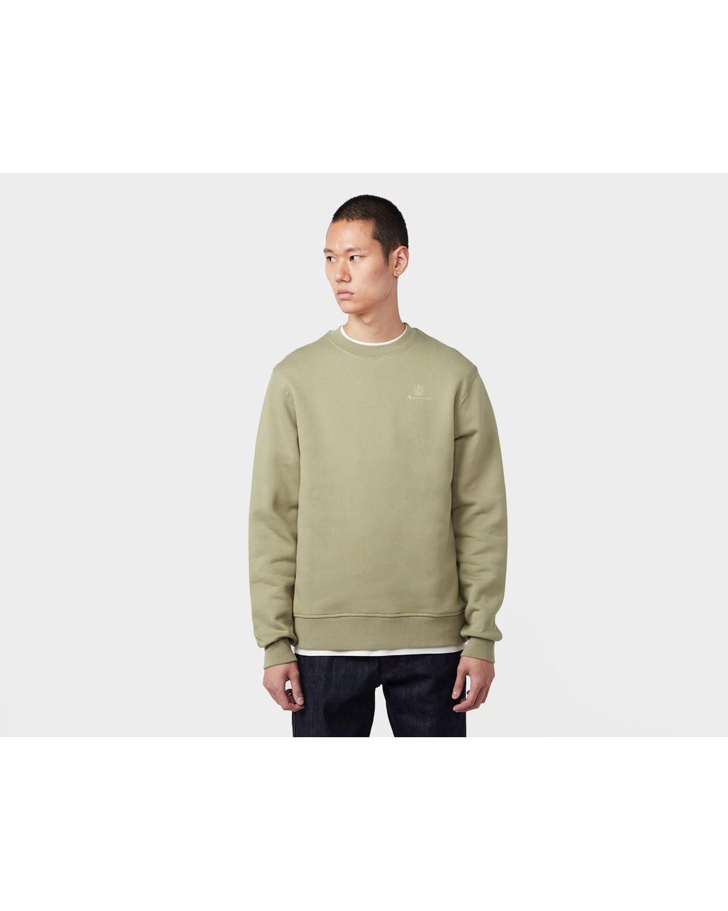 Aquascutum Green Active Small Logo Sweatshirt for men
