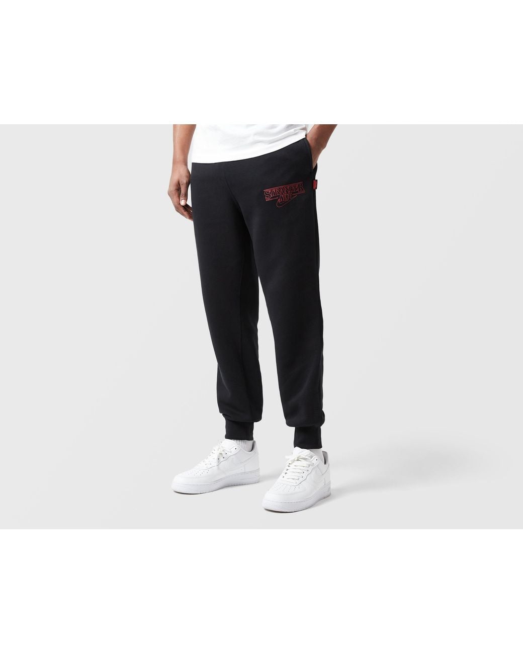 Nike Black X Stranger Things Swoosh Jogger for men