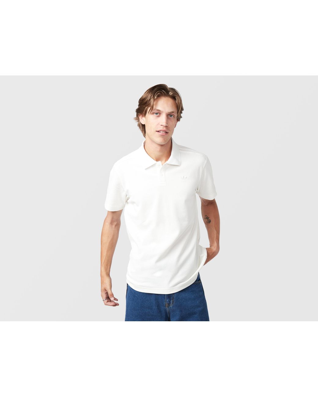 Adidas Originals Blue Premium 3-Stripes Polo for men