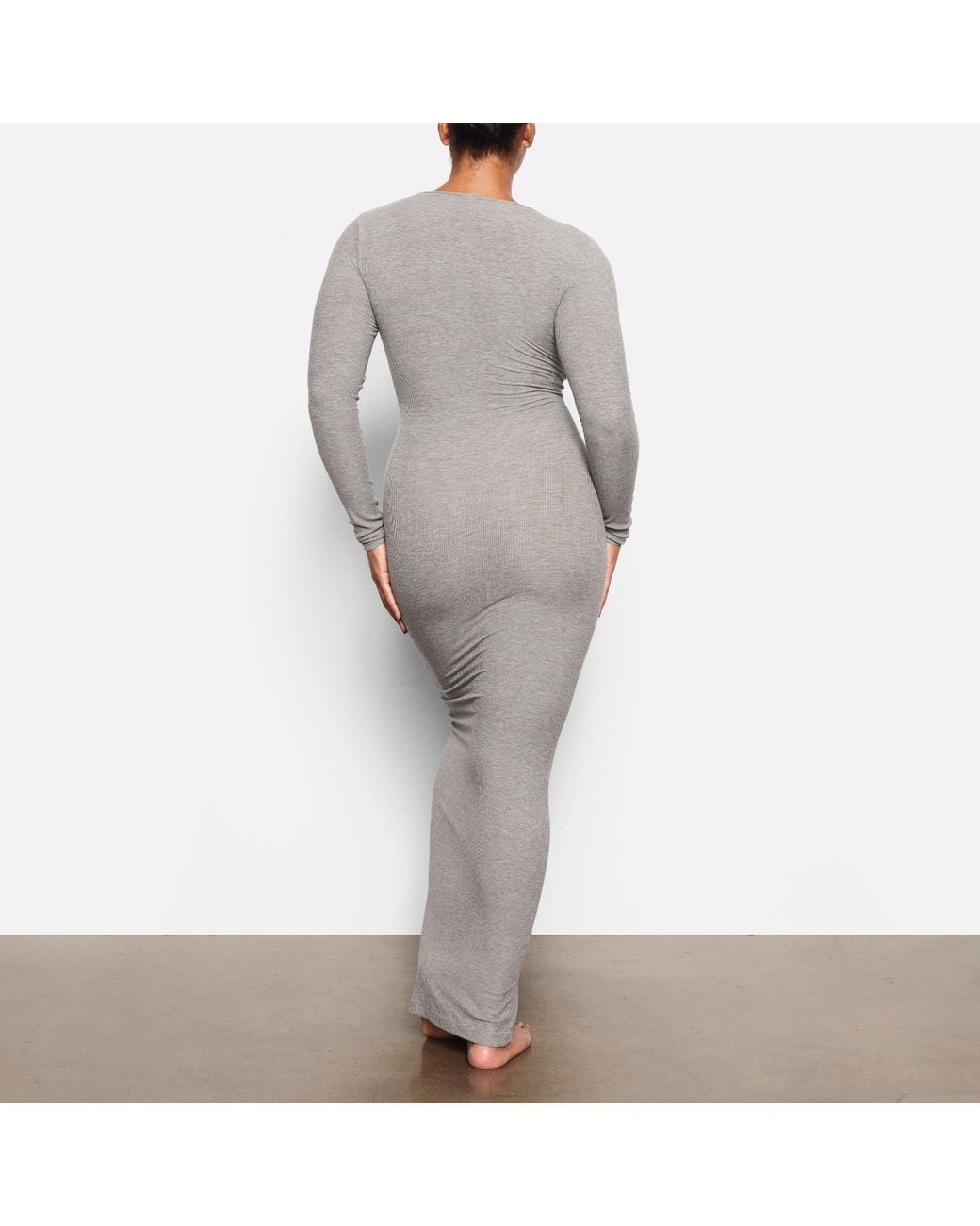 slim fit dress slacks GREY LOUNGE SLIP DRESS main image 0