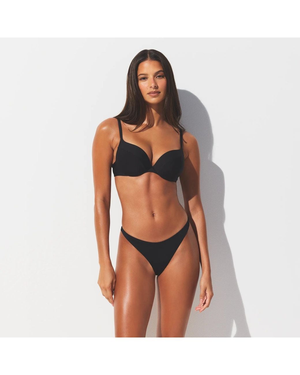 Skims Black Thong Bikini Bottom
