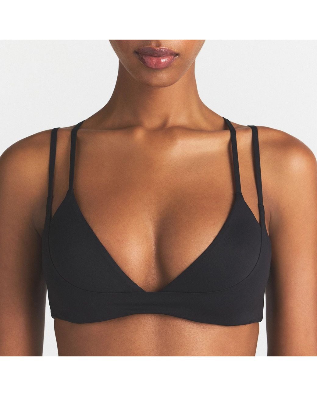 Skims Blue Double Strap Triangle Bra