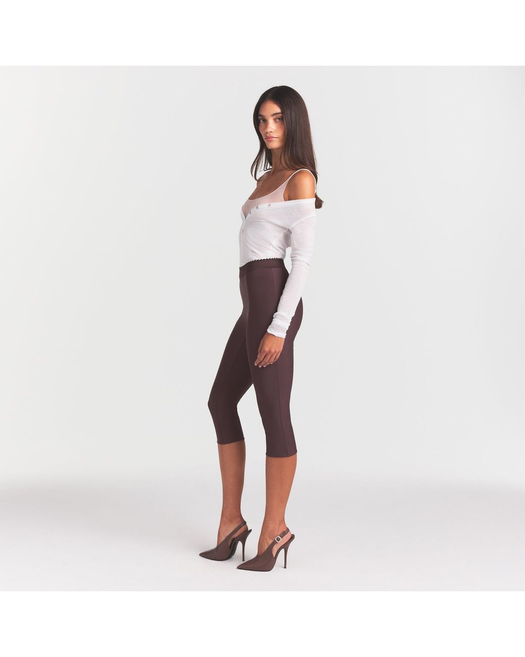 Skims Purple High-Waisted Capri
