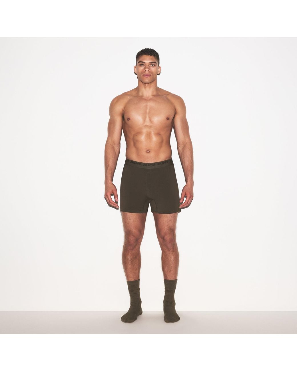 Skims Green Knit Boxer for men