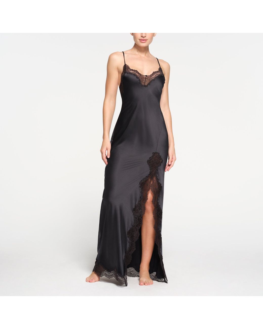skims ultra fine lace cami long dress Ultra Fine Lace Dress Collection by Alexandra Cooper for SKIMS Wedding Shop