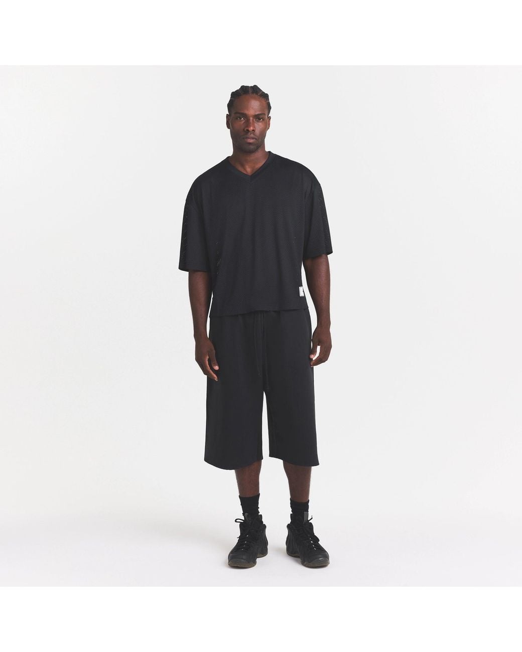 Skims Black Cropped Jersey for men