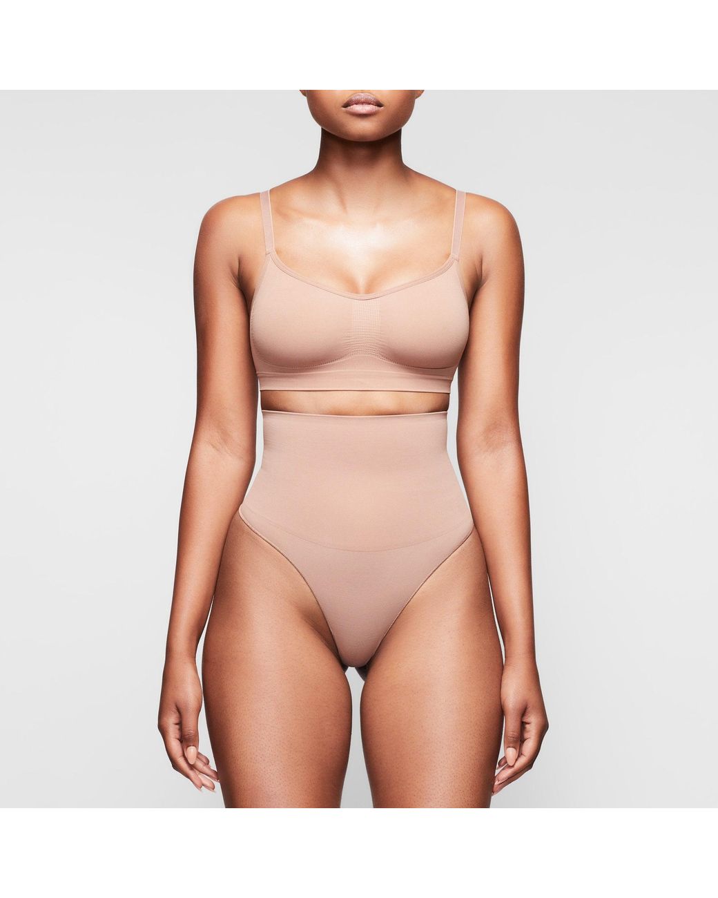Skims Brown Seamless Sculpt Bralette