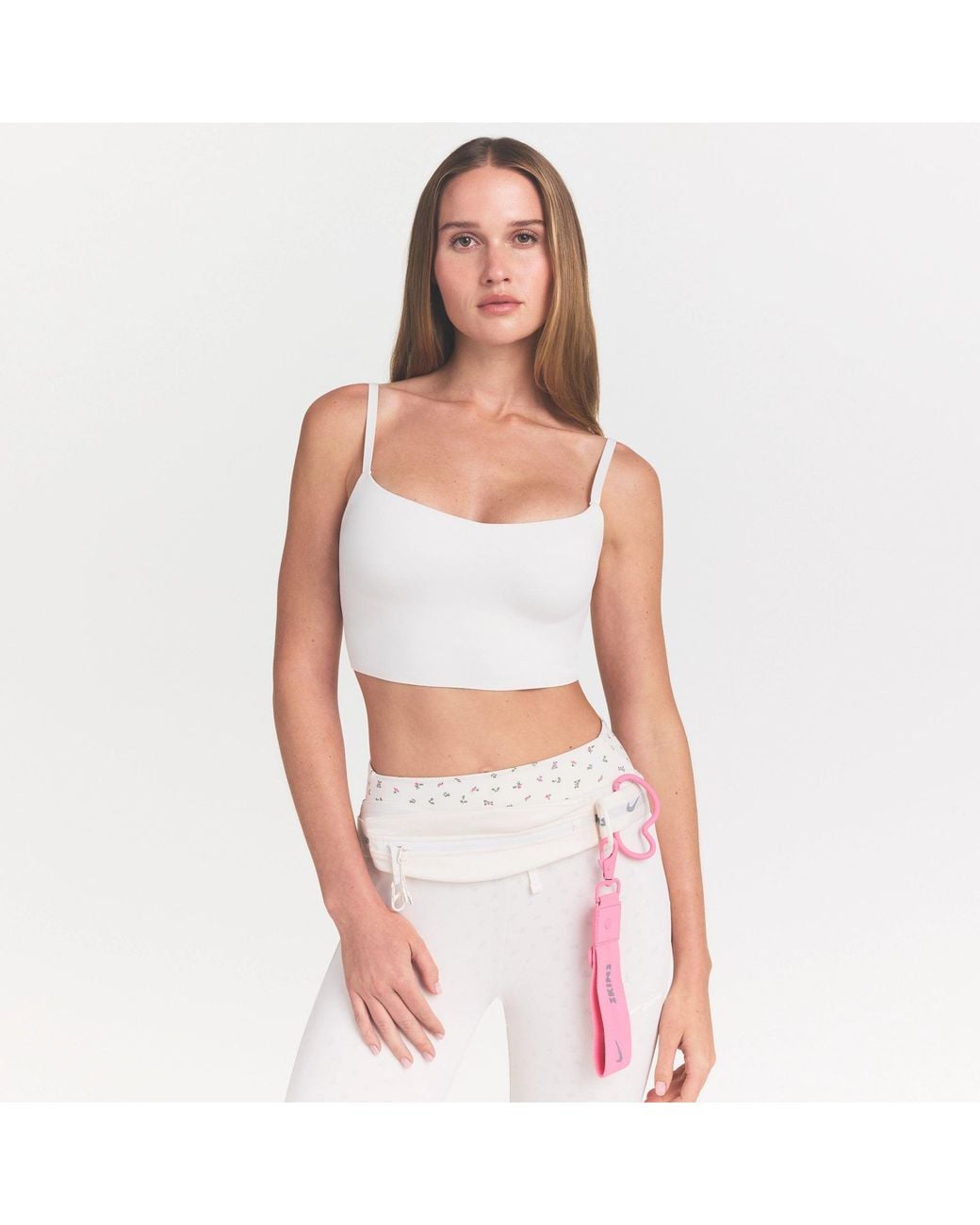 Skims White Cami Bra Top