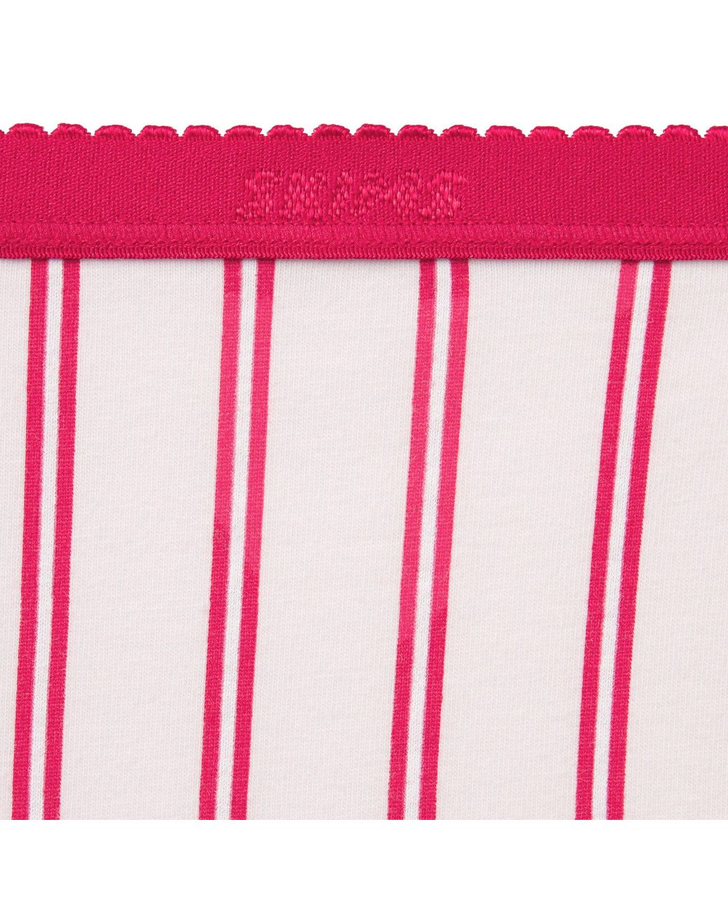 Skims Pink Logo Picot String Bikini