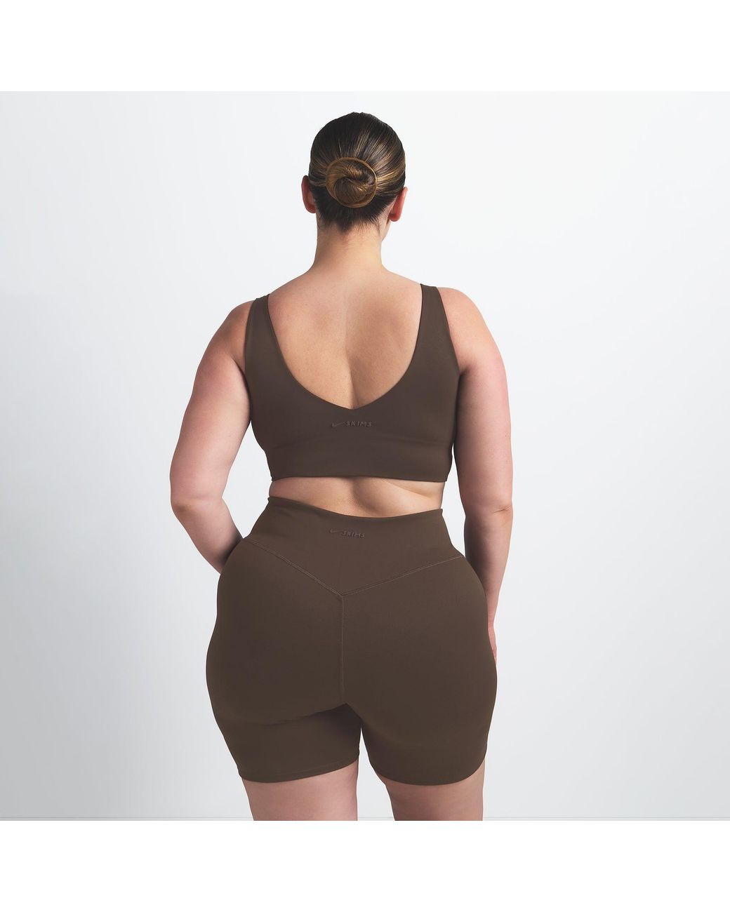 Skims Brown V-Neck Bra Top