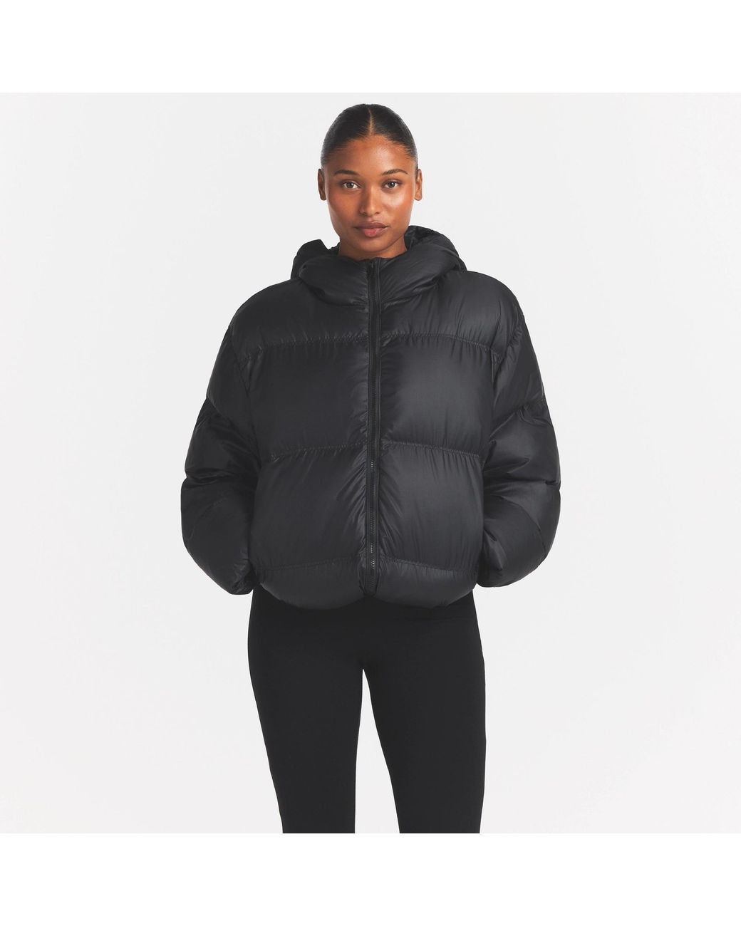 Skims Black Hooded Jacket