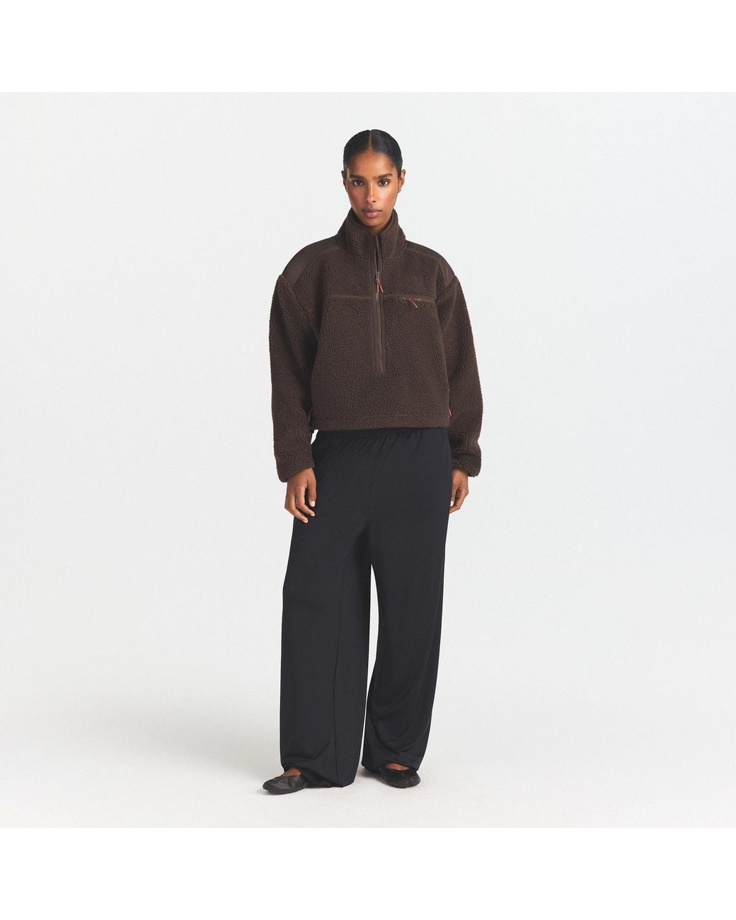 Skims Black Half Zip Jacket