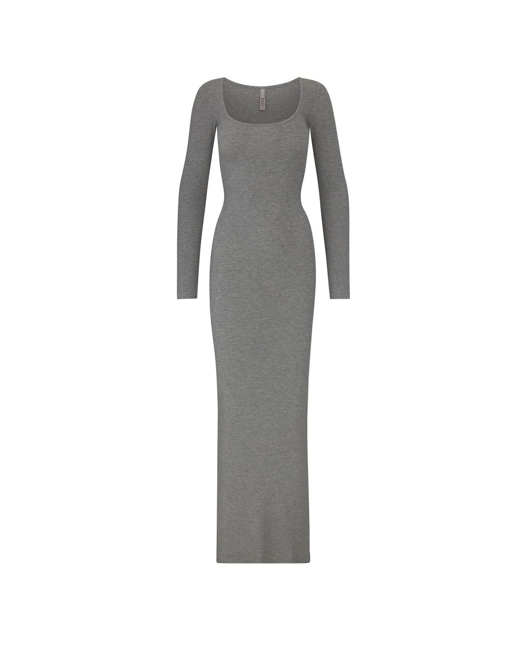 Skims Long Sleeve Dress in Gray | Lyst