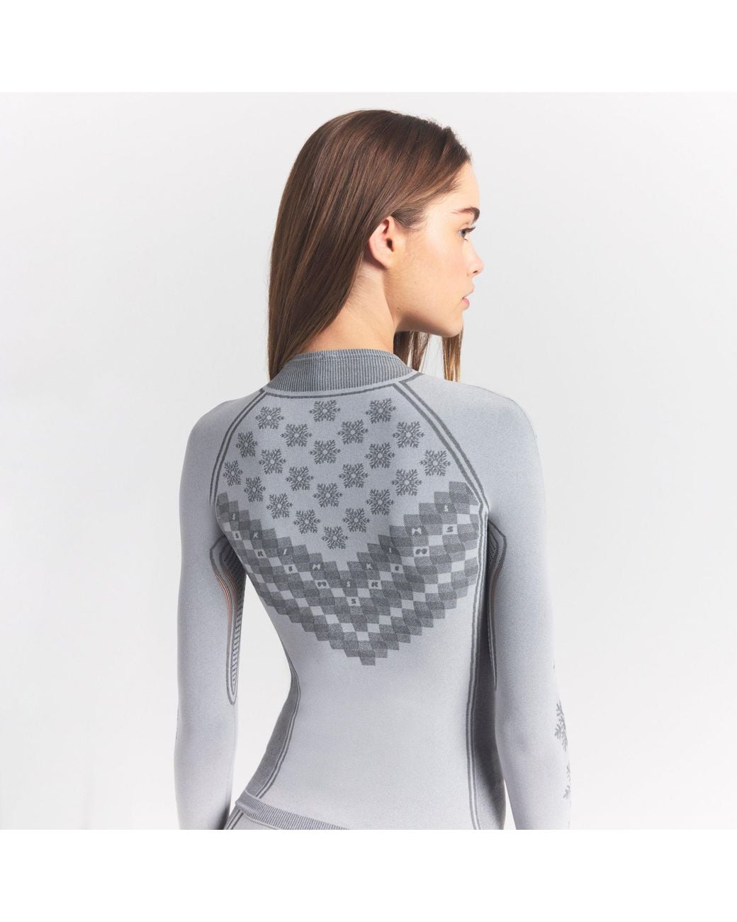 Skims Blue Half Zip Long Sleeve