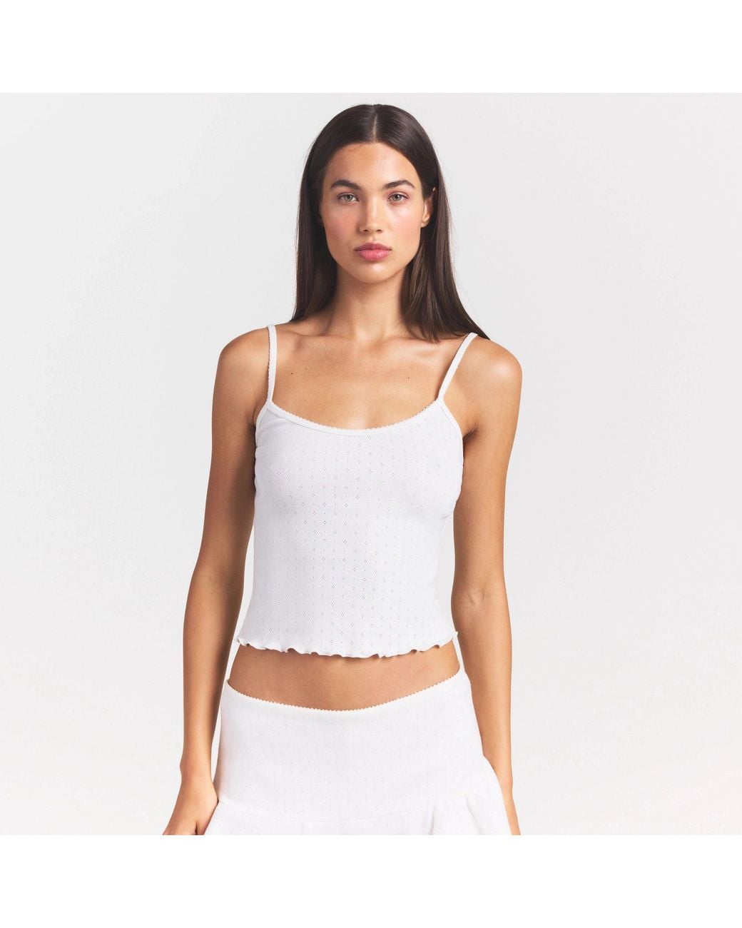 Skims White Cami Top